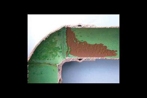 FIGURE 1: Erosion corrosion in a 